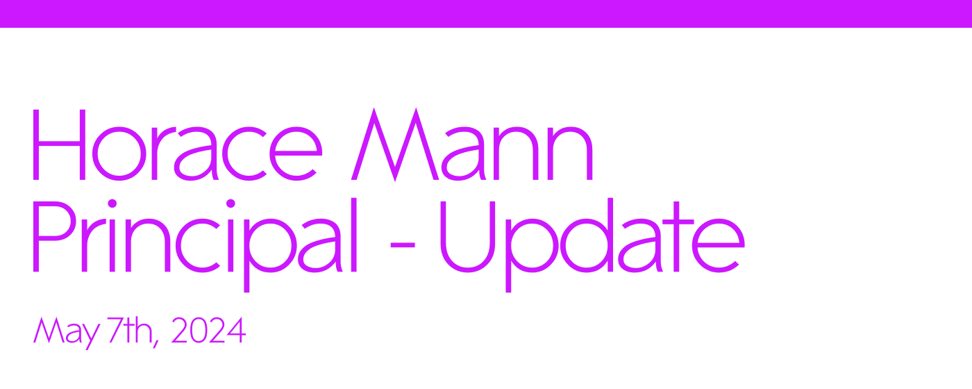 Horace Mann Principal - Update