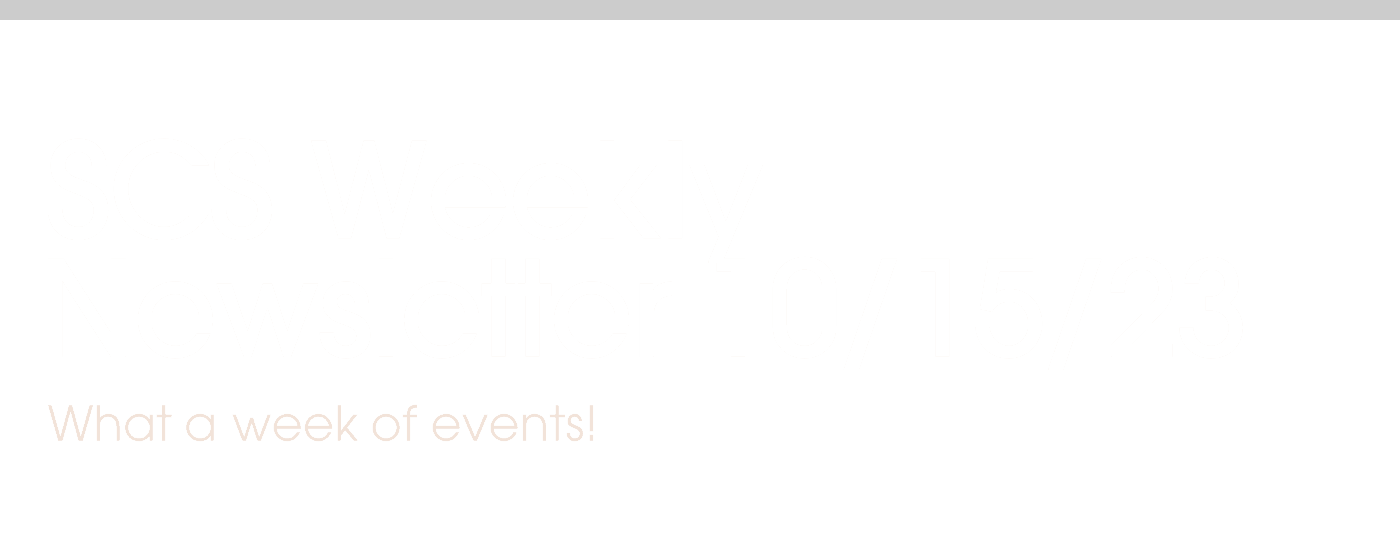 SCS Weekly Newsletter 10/15/23