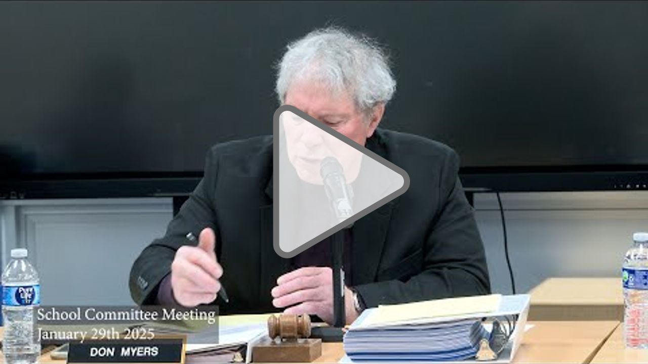 Click to play: School Committee Meeting 1-29-24