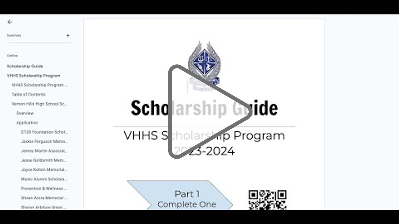 Click to play: VHHS Scholarship Program 2023 24