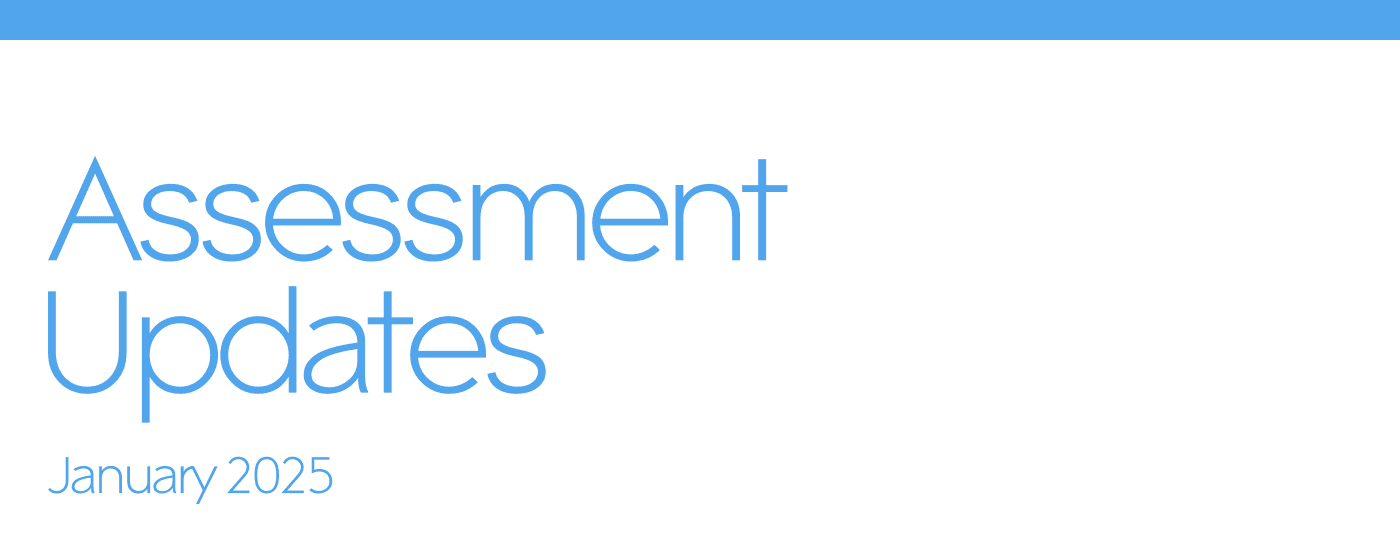 Assessment Updates