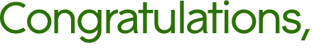 Congratulations, 