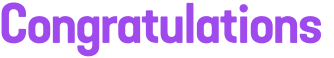 Congratulations 