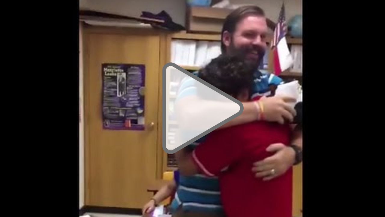 Click to play: Student Surprises Teacher with Dream Shoes