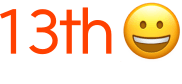 13th😀