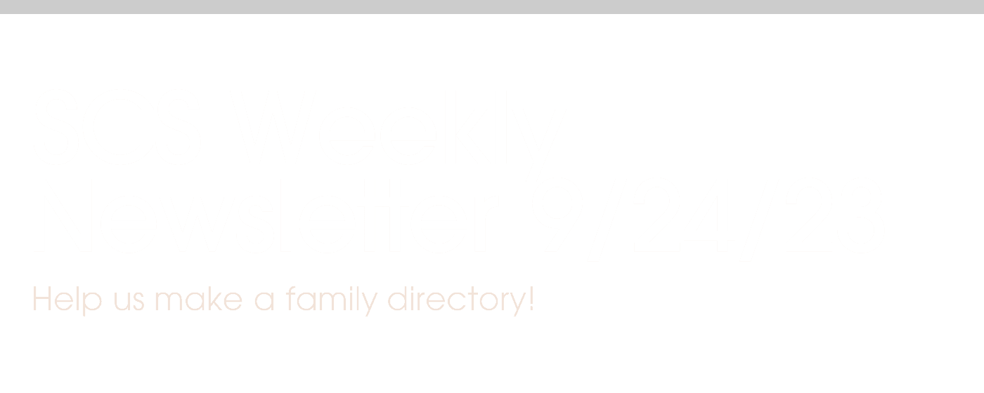 SCS Weekly Newsletter 9/24/23