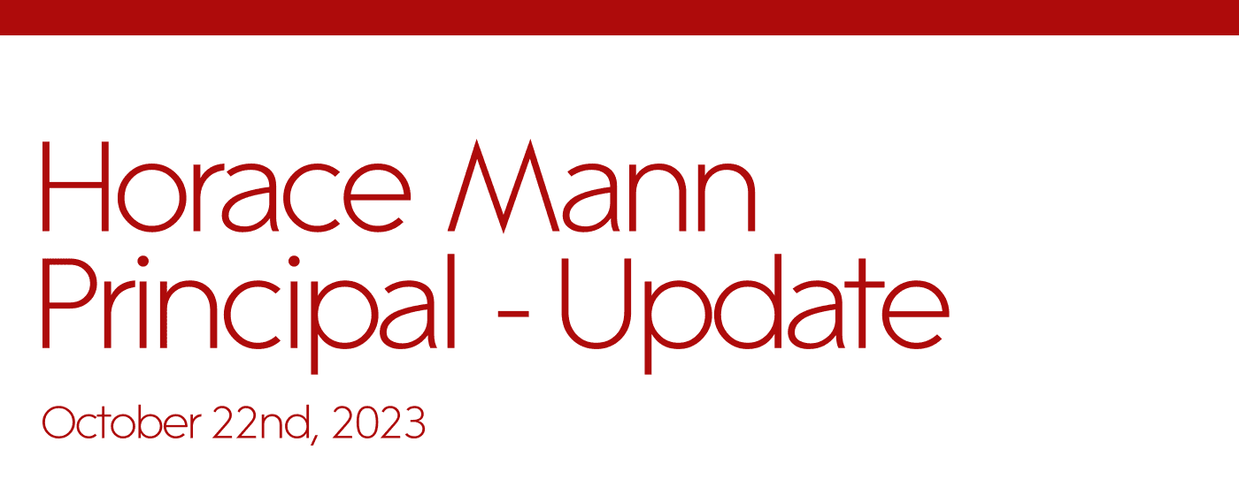 Horace Mann Principal - Update