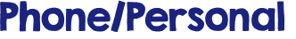 Phone/Personal 