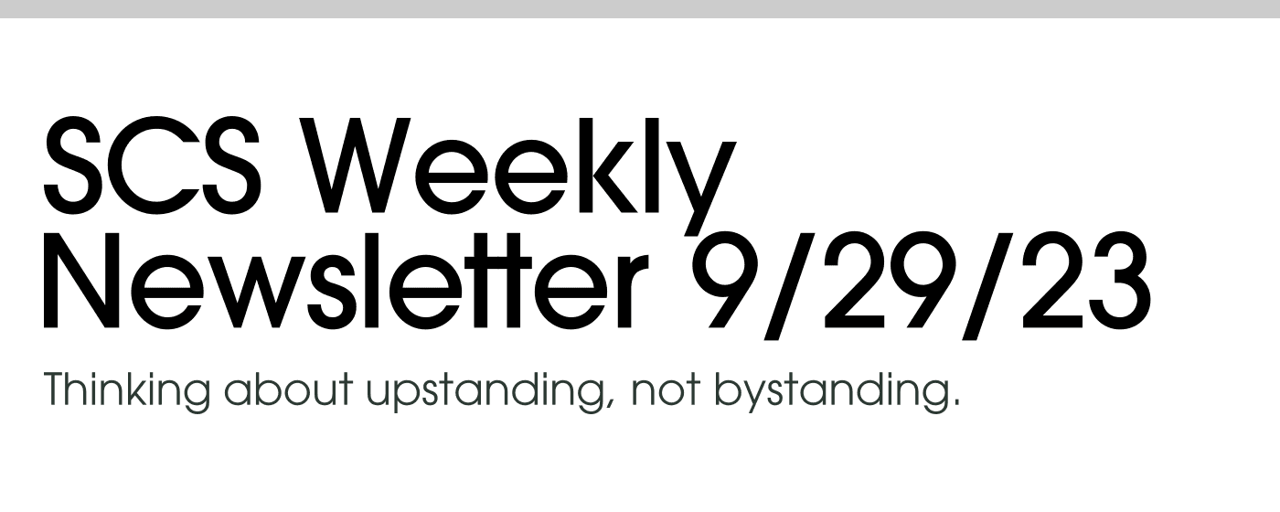 SCS Weekly Newsletter 9/29/23