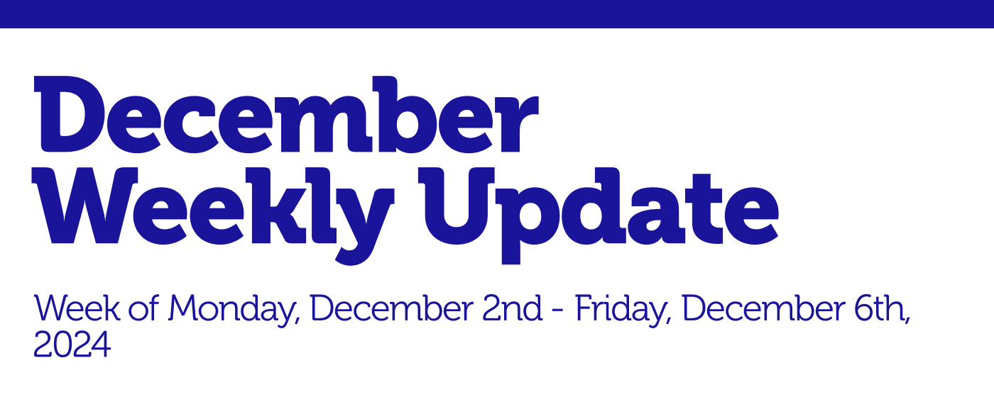 December Weekly Update