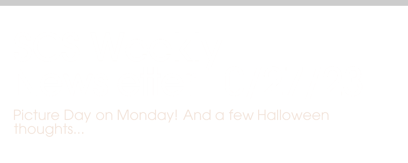 SCS Weekly Newsletter 10/27/23