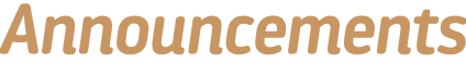 Announcements