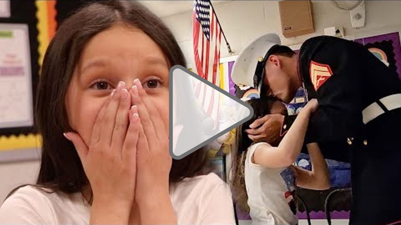 Click to play: U.S. Marine surprises little sister at school in Huntingdon Valley, PA