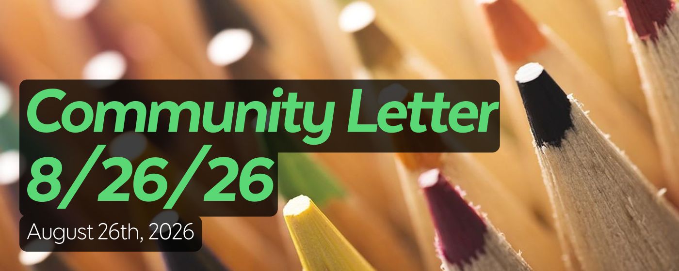 Community Letter 8/26/26