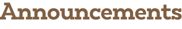 Announcements