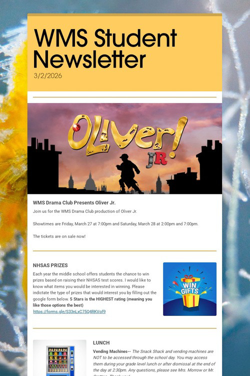 WMS Student Newsletter