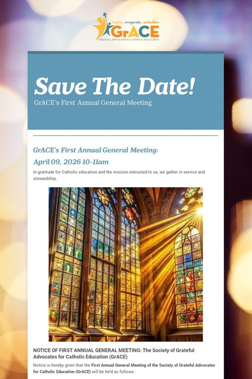 Save The Date!