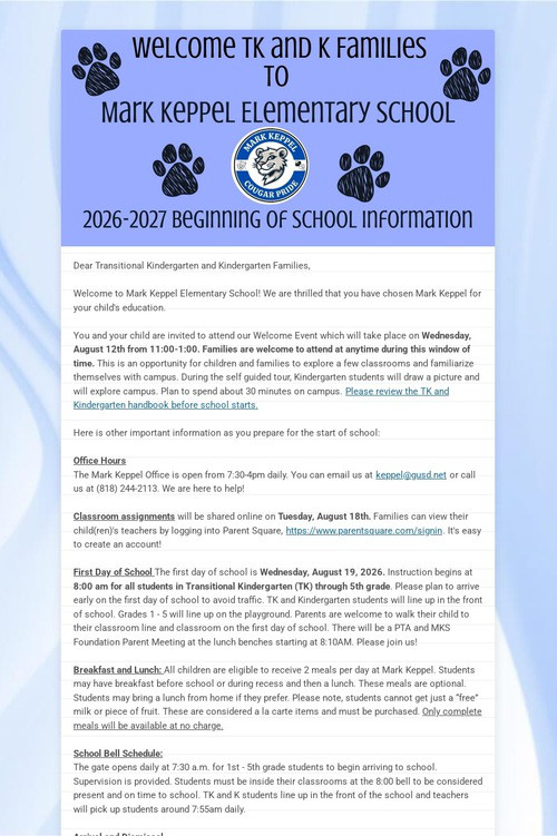 Welcome to the 26-27 School Year!