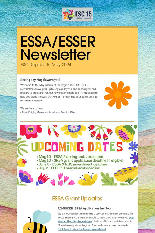 ESSA/ESSER Newsletter