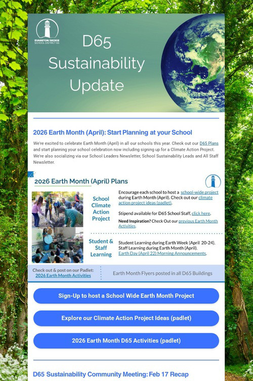 D65 Sustainability Update: Feb 26