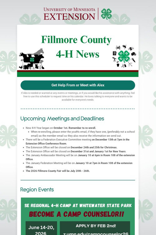Fillmore County 4-H News