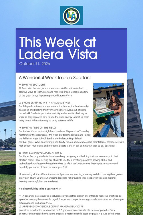 This Week at Ladera Vista