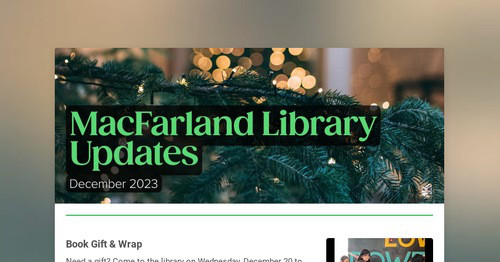 MacFarland Library Updates