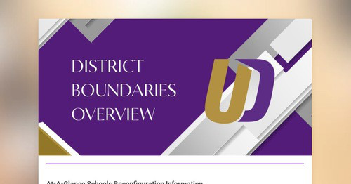 District Boundaries Overview