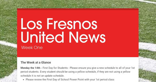 Los Fresnos United News | Smore Newsletters