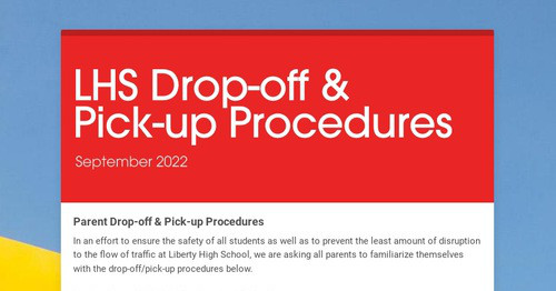 LHS Drop-off & Pick-up Procedures