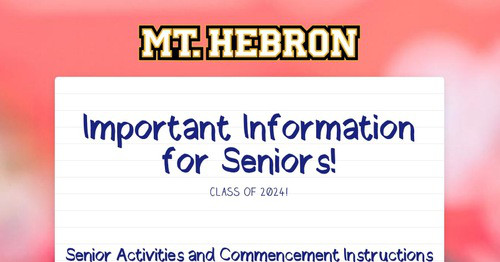 Important Information for Seniors!