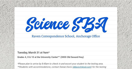 Science SBA
