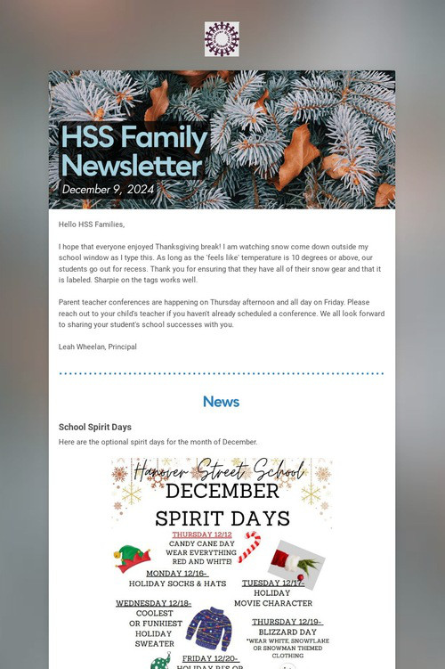 HSS Family Newsletter