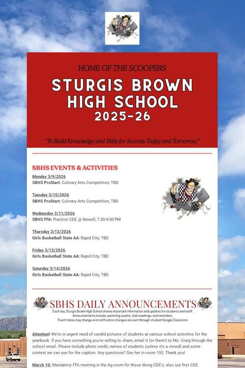 STURGIS BROWN HIGH SCHOOL
