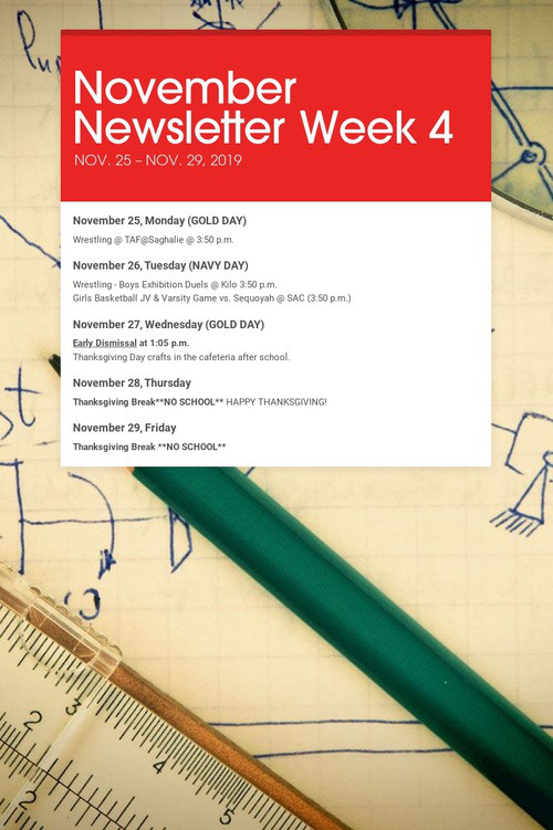 November Newsletter Week 4