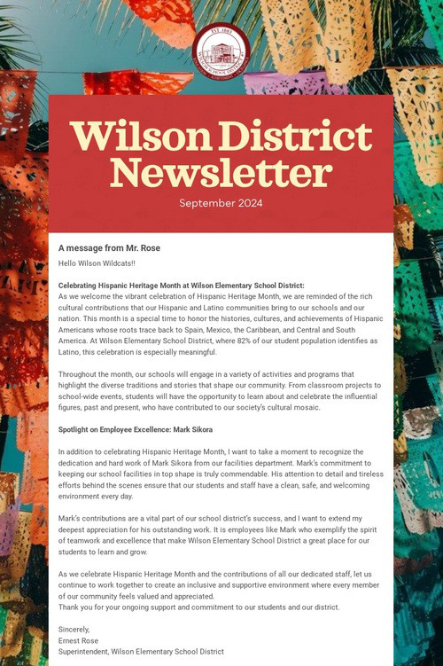 Wilson District Newsletter