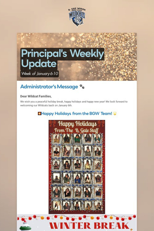 Principal's Weekly Update
