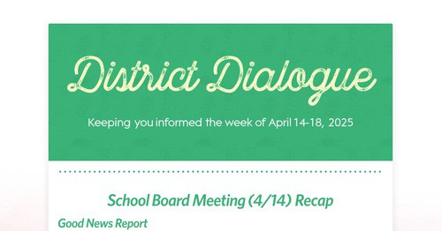 District Dialogue