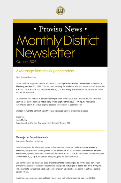 Monthly District Newsletter