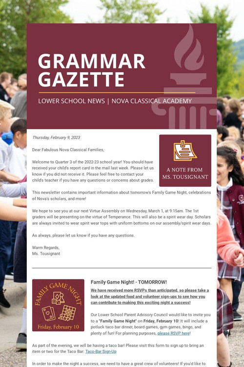 GRAMMAR GAZETTE