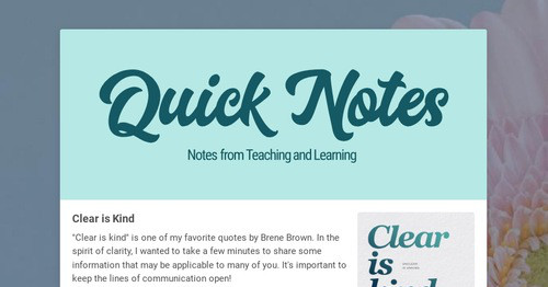 Quick Notes
