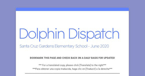 Dolphin Dispatch | Smore Newsletters