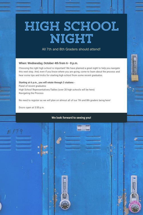 HIgh School Night