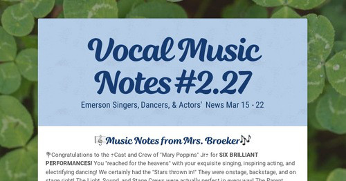 Vocal Music Notes #2.27