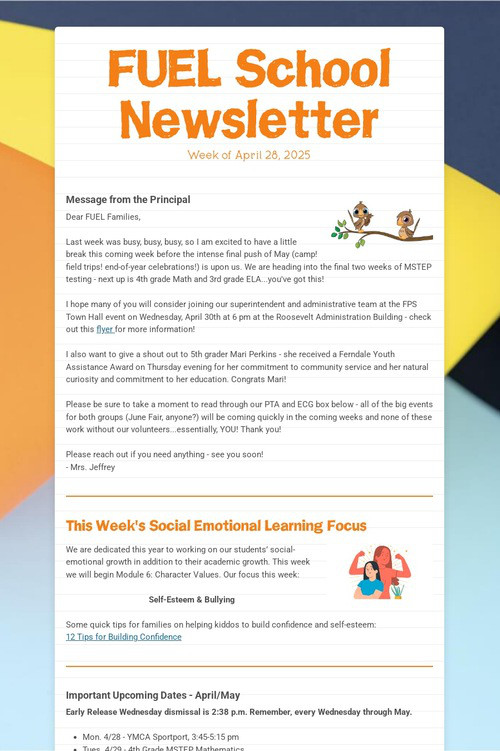 FUEL School Newsletter