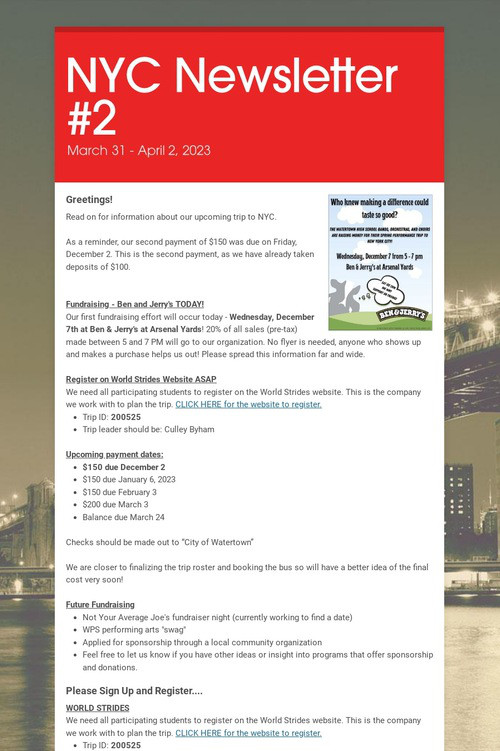 NYC Newsletter #2