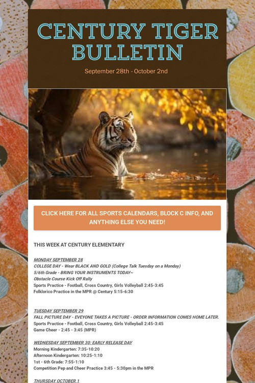 CENTURY TIGER BULLETIN