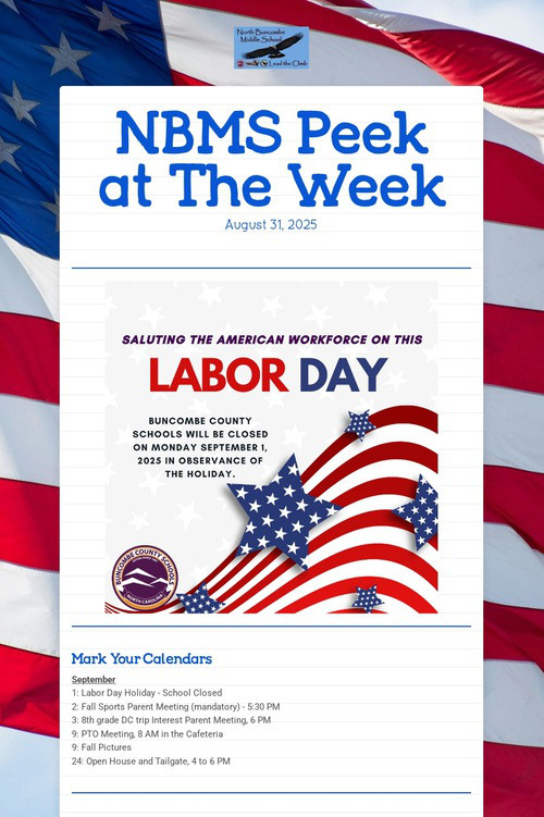 NBMS Peek at The Week