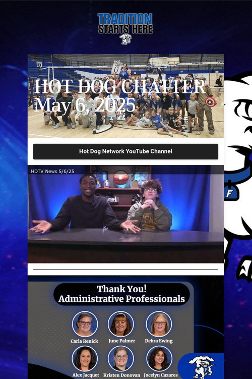 HOT DOG CHATTER May 6, 2025