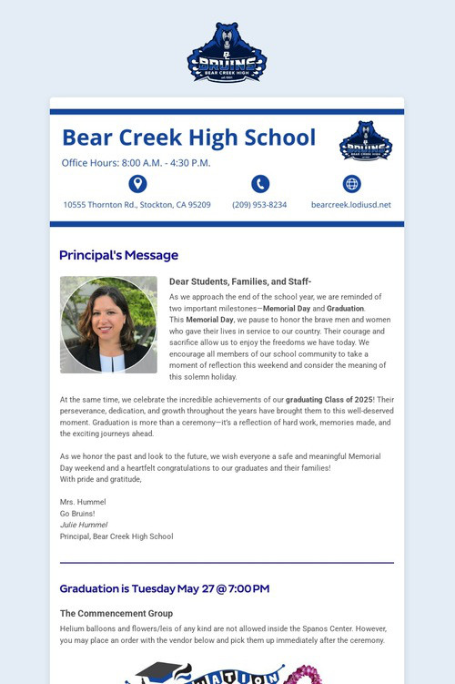 05/25/2025 BCHS Weekly Newsletter